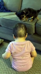 Kaia Helps Her Puppy Off The Couch