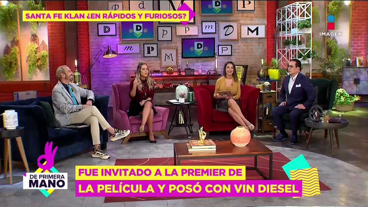 ¡Orgulloso de su canción! Santa Fe Klan junto a Vin Diesel en premier de Rápidos y Furiosos X