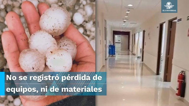 Se inunda Hospital tras fuerte lluvia y granizada en Nuevo León