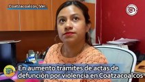 En aumento trámites de actas de defunción por violencia en Coatzacoalcos