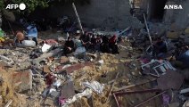 Gaza, case distrutte dopo giorni di attacchi aerei israeliani