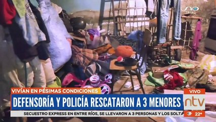 Defensoría y Policía rescataron a 3 menores