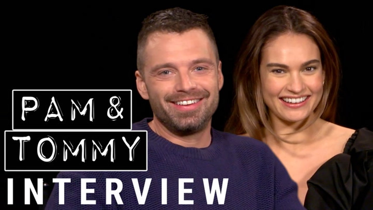 'Pam & Tommy' Interviews | Sebastian Stan, Lily James and Taylor Schilling