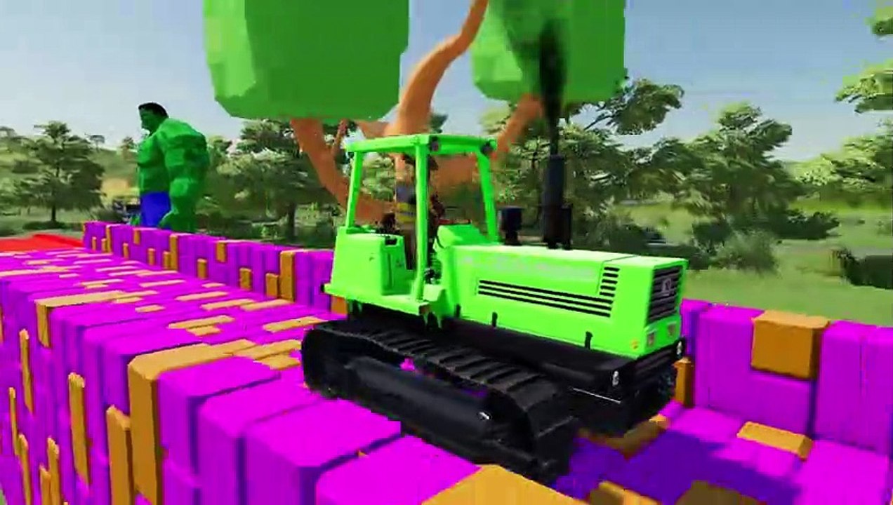 Farming Simulator 22 051 - COLORED NEW HOLLAND CATERPILLAR TRACTOR DEATH RUN