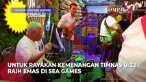 Aksi Menteri PUPR Basuki Jadi Drummer Rayakan Kemenangan Timnas Indonesia