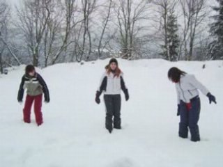 Ma tribu dans la neige Pâques 2008