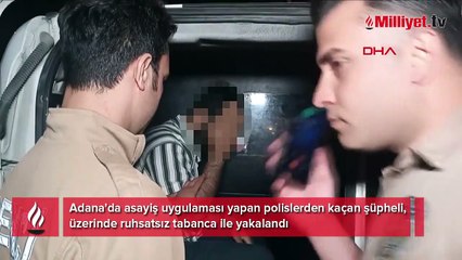 Yer: Adana! Polisten kaçan şüpheli el bombasıyla yakalandı