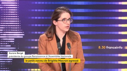 Agression du petit-neveu de Brigitte Macron : "Toucher à nos familles" est "une ligne rouge infranchissable, estime Aurore Bergé