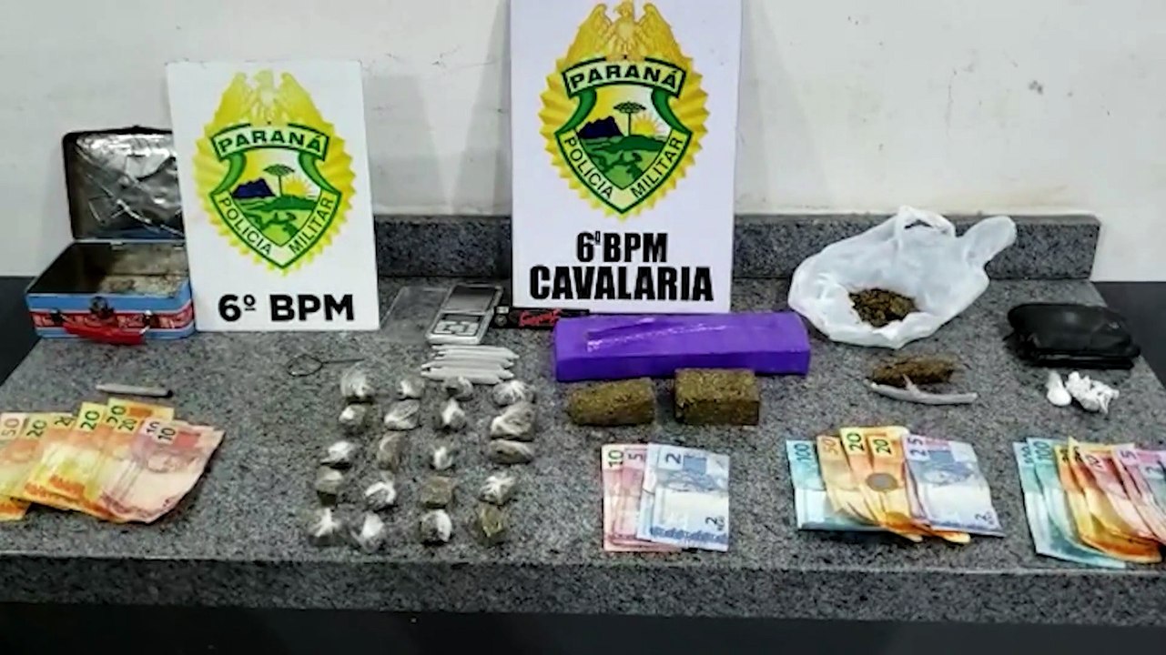 PM fecha ponto de tráfico de drogas  no bairro Interlagos e quatro são encaminhados