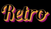 Retro style text effect typography in illustrator