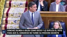 Sánchez blinda a Bildu como socio y le suplica el voto para que el Congreso no tumbe su próximo decreto