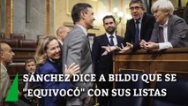 Sánchez dice a Bildu que se 