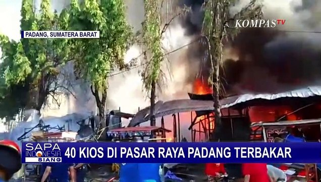 40 Kios di Pasar Raya Padang Terbakar, 10 Unit Mobil Damkar Diturunkan!