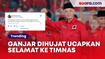 Ganjar Jadi Bulan-bulanan Usai Ucapkan Selamat untuk Timnas U22, Warganet: Gak Usah Ikut-ikutan!