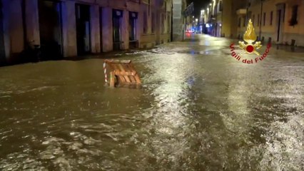 Maltempo, strade invase dall'acqua a Faenza