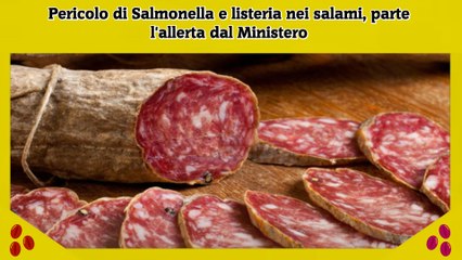 Pericolo di Salmonella e listeria nei salami, parte l'allerta dal Ministero
