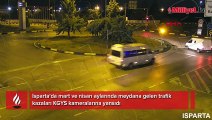 Isparta'da meydana gelen trafik kazaları kamerada