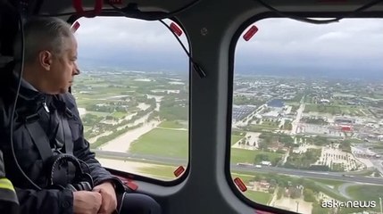 Maltempo, Piantedosi sorvola aree colpite in elicottero