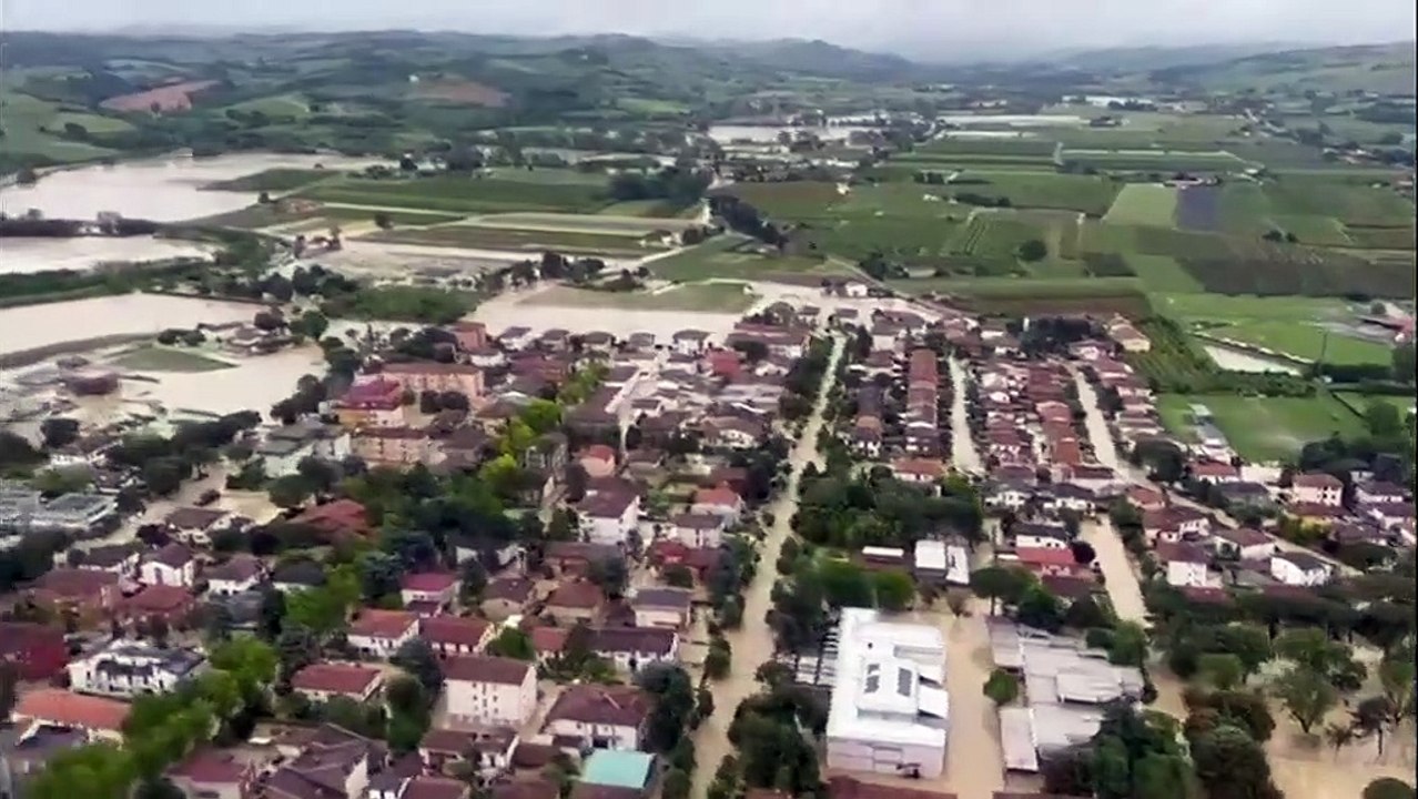 Maltempo Emilia Romagna, danni e allagamenti: riprese dall'alto - Video
