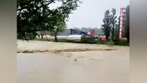 Flood waters rage outside Imola Grand Prix circuit as F1 race cancelled