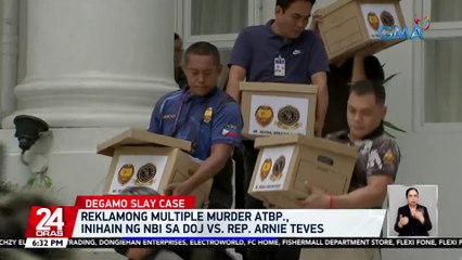 下载视频: Reklamong multiple murder atbp., inihain ng NBI sa DOJ vs. Rep. Arnie Teves | 24 Oras