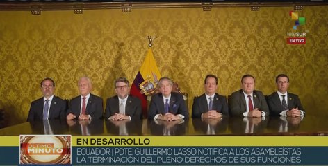Presidente de Ecuador disuelve Parlamento y solicita convocatoria a comicios