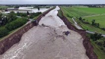 Alluvione Emilia-Romagna: distrutto ponte nel Bolognese