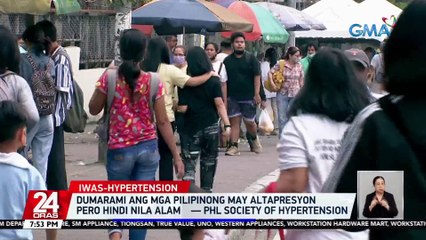 Dumarami ang mga Pilipinong may altapresyon pero hindi nila alam — Phl Society of Hypertension | 24 Oras