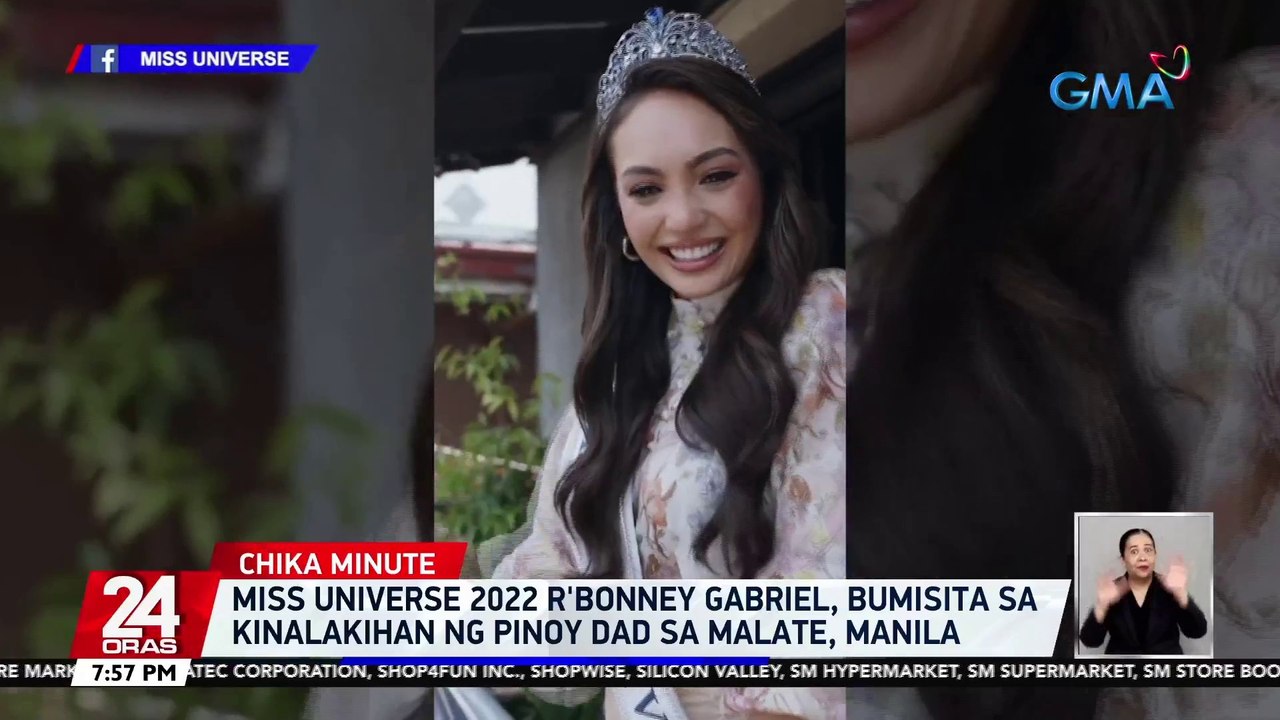 Miss Universe 2022 R'bonney Gabriel, bumisita sa kinalakihan ng Pinoy dad sa Malate, Manila | 24 Oras