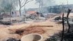 Chitrakoot news video: अज्ञात कारणों के चलते सात घरों में लगी आग, सब कुछ हो गया राख