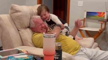 'He LITERALLY turned purple!' - Grandpa RAMMED in the nuts by energetic grandson