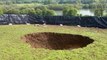 Huge sinkhole opens up above a tunnel built for the HS2 high speed rail line leaving residents horrified