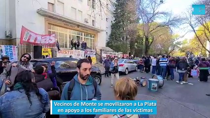 Vecinos de Monte se movilizaron a La Plata en apoyo a los familiares de las víctimas