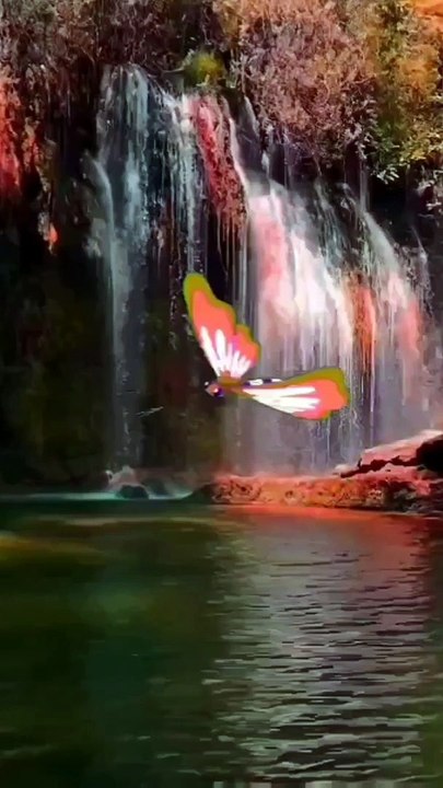 Music || Relaxing Music with Waterfall Sounds || Short Music Video