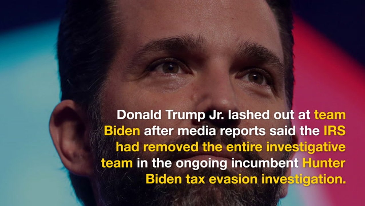 Trump Jr. Lashes Out After IRS Reportedly Fires Team Investigating Hunter Biden Case: 'Not Even Trying To Hide Corruption'