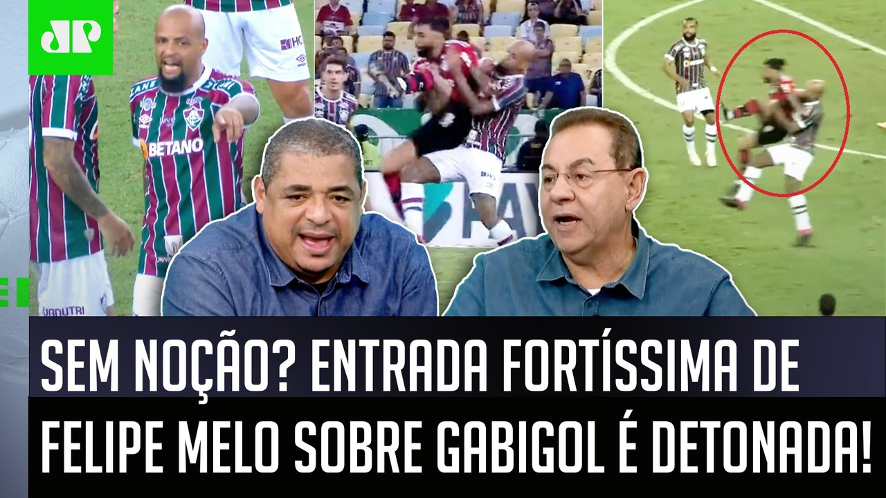 "ISSO FOI ABSURDO! OLHA A PORRADA que o Felipe Melo DEU no Gabigol ANTES da EXPULSÃO!" VEJA DEBATE!