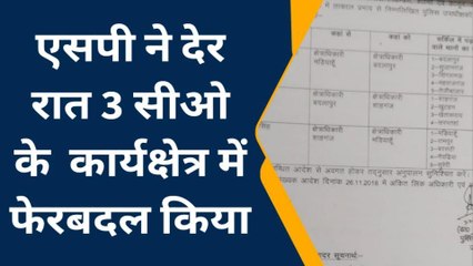 जौनपुर: एसपी ने 3 सीओ के कार्यक्षेत्र में किया फेरबदल