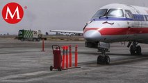 Aeropuerto de Puebla reanuda operaciones tras 14 horas de cierre por caída de ceniza