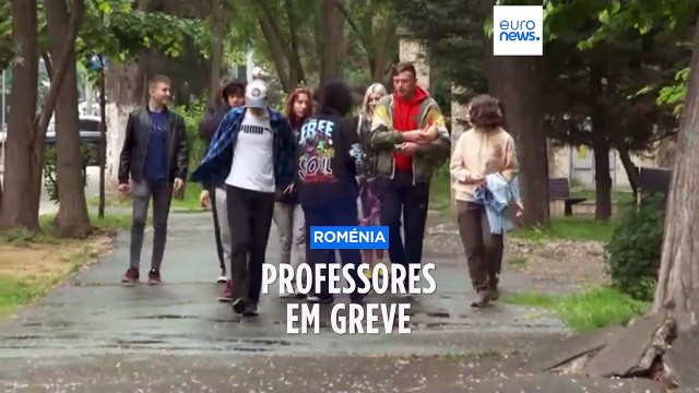 Professores em greve na Roménia