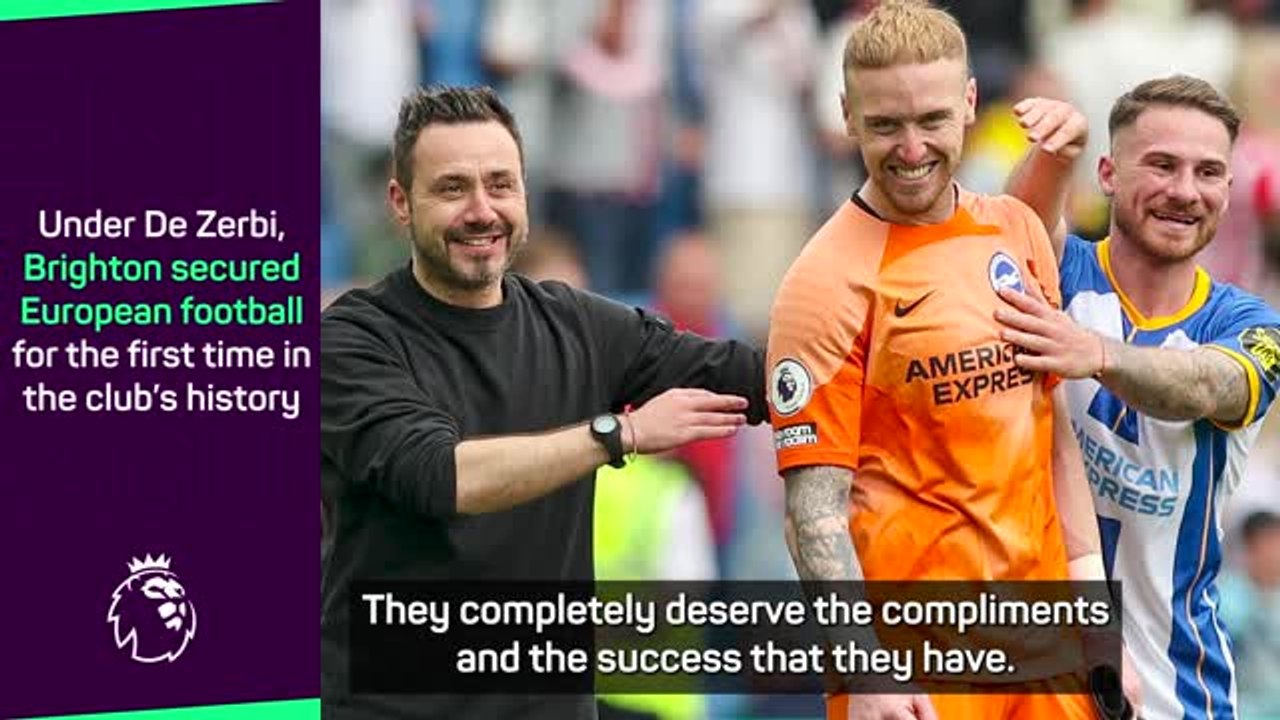 Guardiola hails 'influential' De Zerbi's 'unique' Brighton