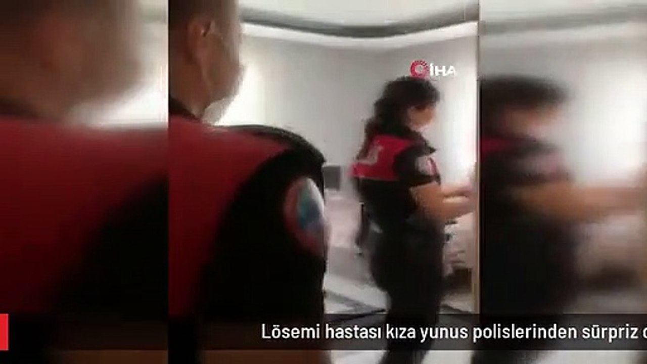 Lösemi hastası kıza yunus polislerinden sürpriz doğum günü