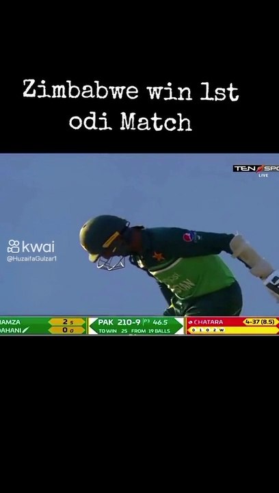 Pakistan vs Zambaay first match