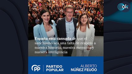 Feijóo: "El Partido Socialista ya no es un partido de las mayorías. Sólo defiende a una persona"