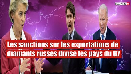 Les sanctions sur les exportations de diamants russes divise les pays du G7