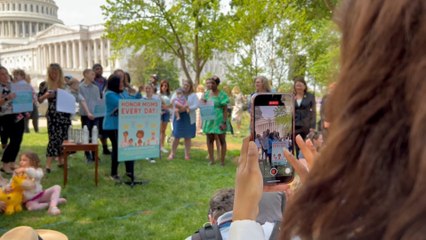 Mamás piden ante el Congreso de EE.UU. la baja de maternidad remunerada