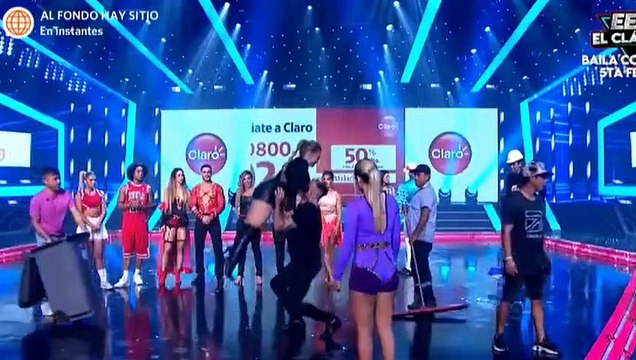 Johanna San Miguel termina en tacho de basura tras baile