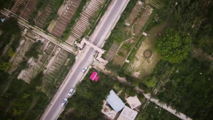 Hunza valley drone view