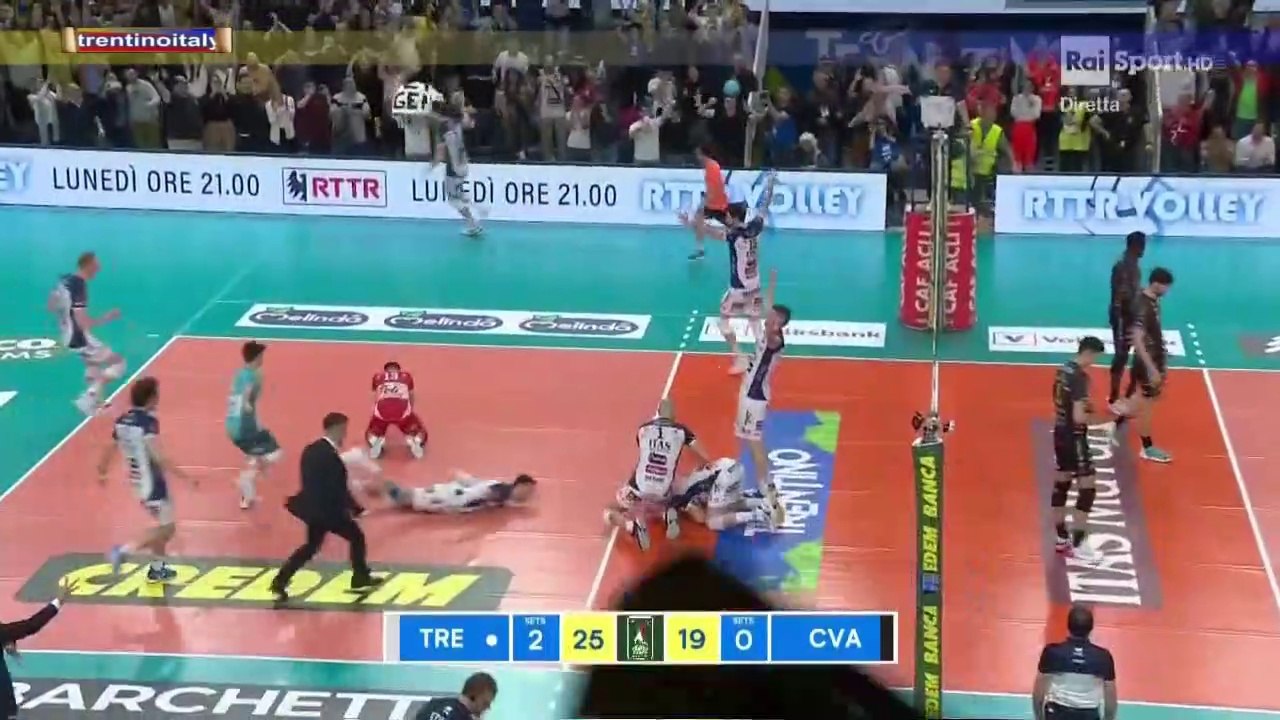 trento batte civitanova ed è campione d'italia di volley
