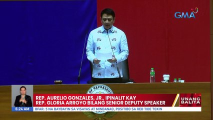Rep. Aurelio Gonzales, Jr., ipinalit kay Rep. Gloria Arroyo bilang Senior Deputy Speaker | UB