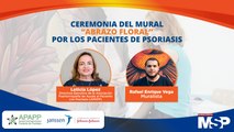 Ceremonia del mural ‘Abrazo Floral’ por los pacientes de psoriasis #EspecialMSP